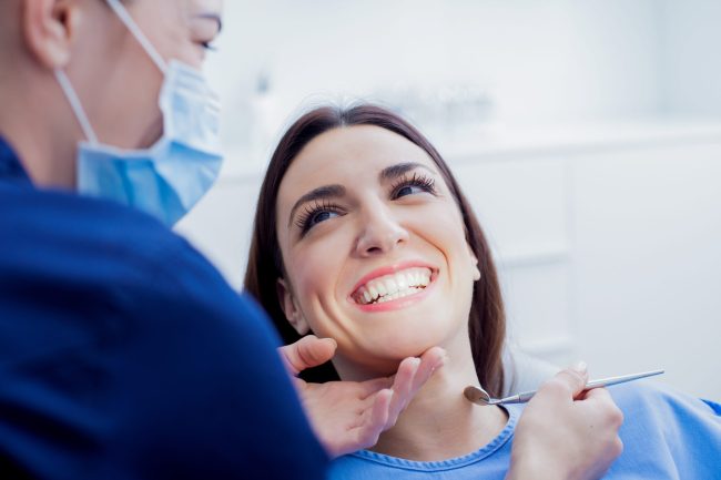 At,The,Dentist.,Female,Dentist,In,Action. dentures taylorsville